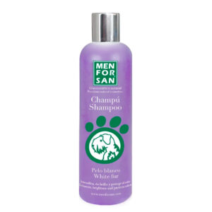 Champú para perros de pelo blanco